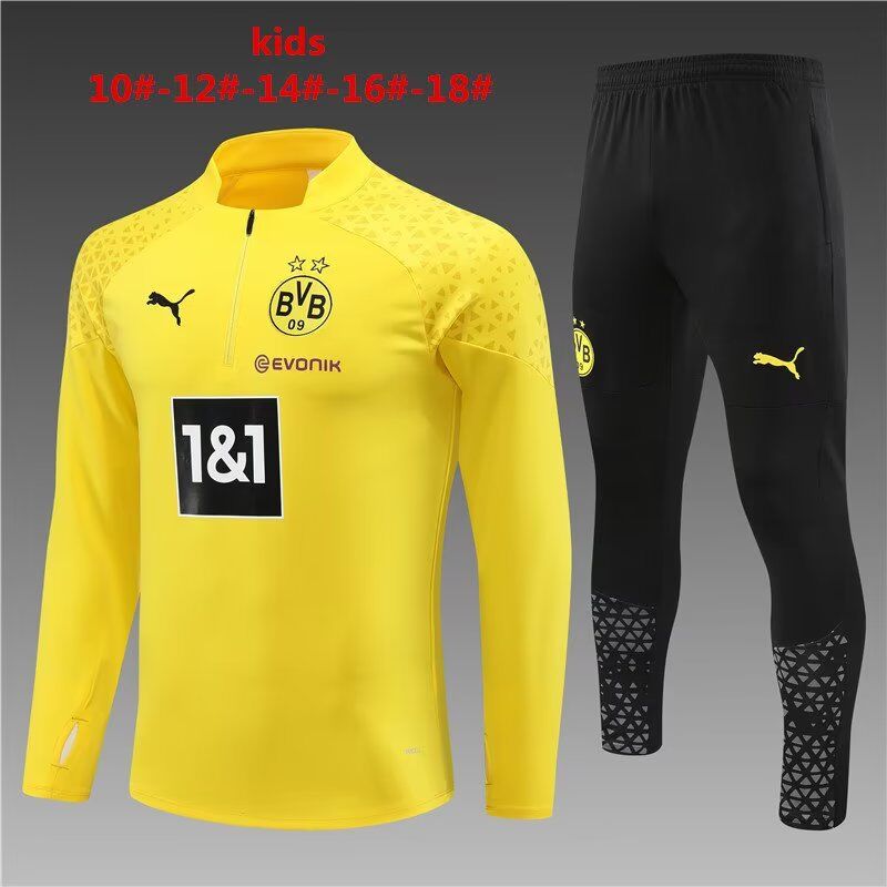 Kids Dortmund 23/24 Tracksuit - Yellow